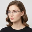 Bezramkowe oprawki korekcyjne okulary zerówki patentki na teleskopach 869D srebrny/granat