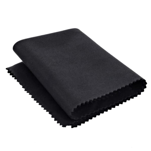 Ściereczka premium z mikrofibry do okularów 220g - czarna 18x15