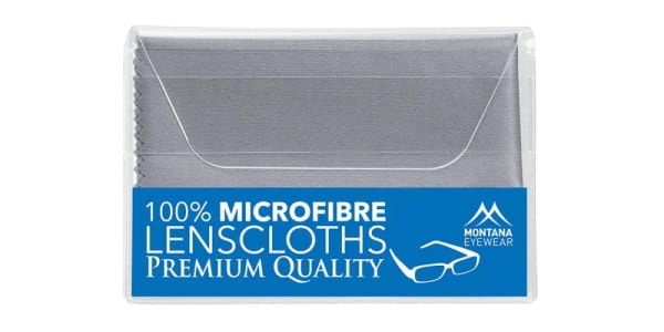 Ściereczka pakowana w etui w wersji premium z mikrofibry do okularów 220g - szara 18x15
