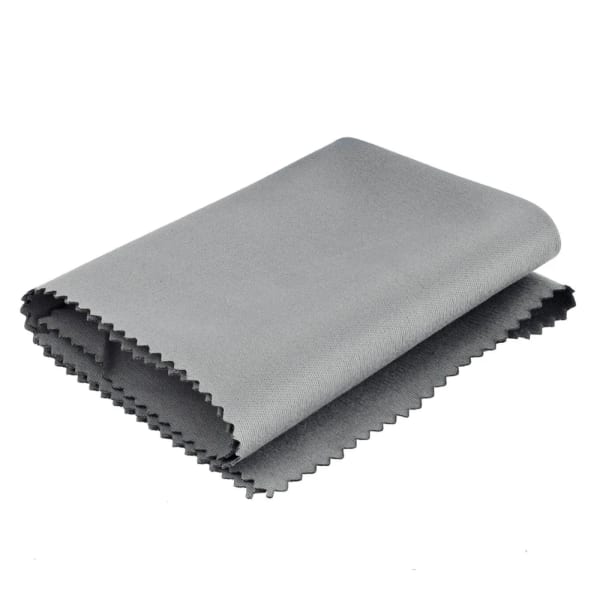 Ściereczka pakowana w etui w wersji premium z mikrofibry do okularów 220g - szara 18x15