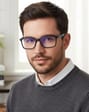 Męskie okulary +1.50 do czytania i komputera Blue Light ST338 czarne