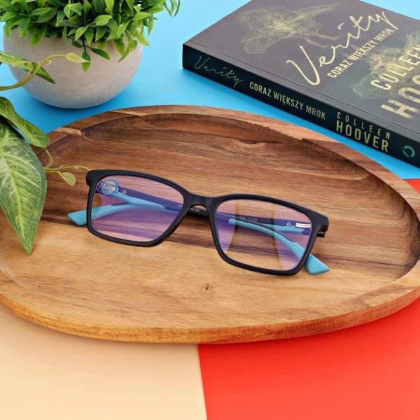 Męskie okulary +1.50 do czytania i komputera Blue Light ST338 czarne