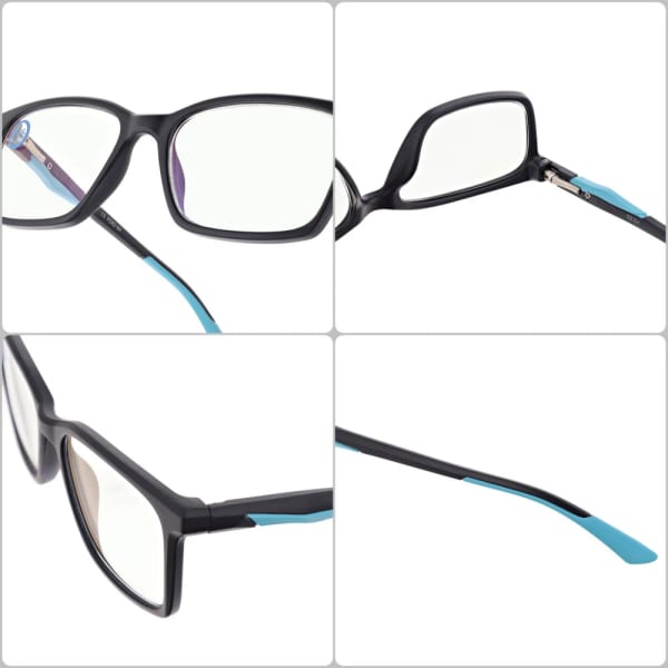 Męskie okulary +2.50 do czytania i komputera Blue Light ST338 czarne