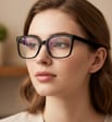 Damskie okulary acetatowe oprawki korekcyjne zerówki kwadratowe AC379 czarne