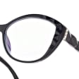Damskie okulary zerówki z filtrem Blue Light POL-BLF-979K czarne