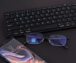 Męskie okulary +1.75 do czytania i komputera Blue Light+Antyrefleks STL281A czarny/grafitowy