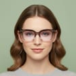 Damskie okulary +1.75 do czytania i komputera z filtrem Blue Light STL286 szary/fiolet