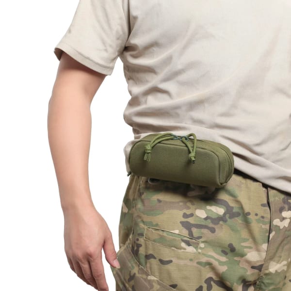 Taktyczne etui na okulary - KHAKI mocne z karabińczykiem ET-137B