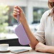 Sylikonowe etui na okulary z poręcznym uchwytem ET-139B szare