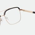 Okulary pilotki zerówki z filtrem Blue Light 25177A czarny/grafit