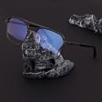 Okulary pilotki zerówki z filtrem Blue Light 25177A czarny/grafit