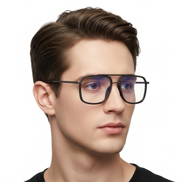 Gotowe pilotki okulary zerówki do komputera z filtrem BLUE Light 25120D grafit/czarny