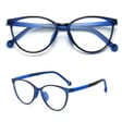 Okulary dla dziewczynki zerówki do komputera z filtrem Blue Light 25183A granat/niebieski