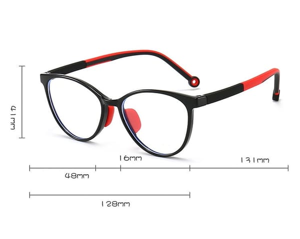 Okulary dla dziewczynki zerówki do komputera z filtrem Blue Light 25183D transparentny/fiolet