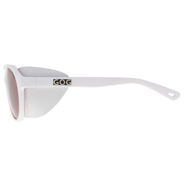 Wysokogórskie okulary z osłonkami przeciwsłoneczne z polaryzacją GOG E410-2P biały/brąz