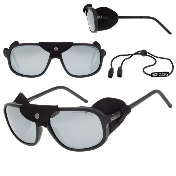 Lodowcowe okulary z osłonkami przeciwsłoneczne z polaryzacją GOG E400-1P w kat.4