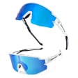Juniorskie 6-10 lat sportowe okulary przeciwsłoneczne polaryzacyjne SP345-WHITE-BLACK