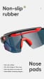 Juniorskie 6-10 lat sportowe okulary przeciwsłoneczne polaryzacyjne SP345-WHITE-BLACK