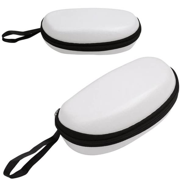 Białe Etui okularowe futerał na zamek z uchwytem ETC-99A