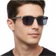 Przyciemniane okulary +0.50 do czytania męskie SPM41 szary/czarny