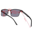 Przyciemniane okulary +1.25 do czytania męskie SPM41 szary/czarny