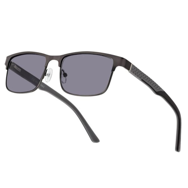 Przyciemniane okulary +2.75 do czytania męskie SPM41 szary/czarny