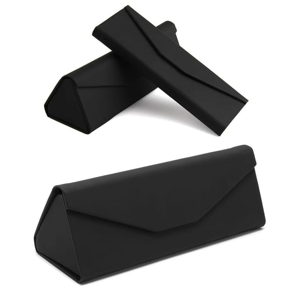 Etui na okulary składane w trójkąt ET-133F czarny mat