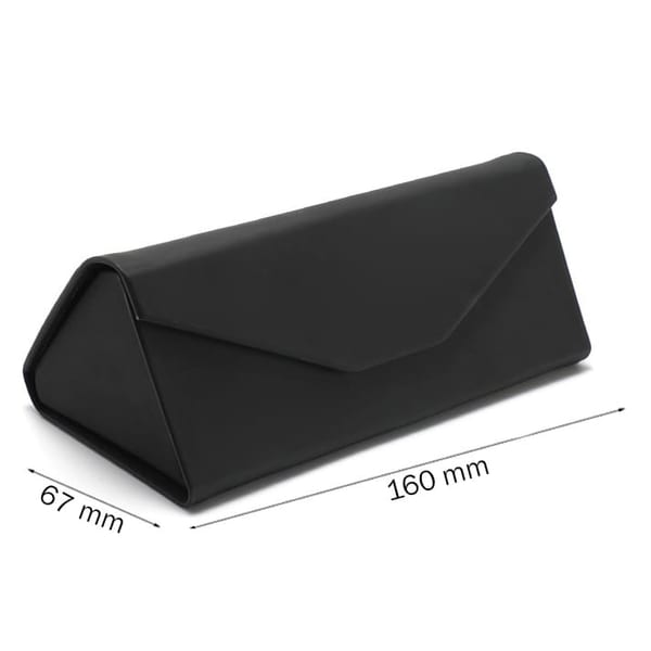 Etui na okulary składane w trójkąt ET-133F czarny mat