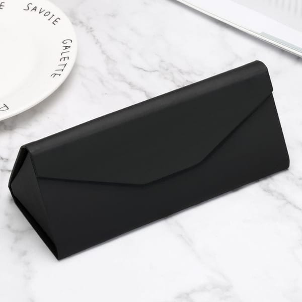 Etui na okulary składane w trójkąt ET-133F czarny mat