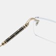 Bezramkowe okulary zerówki do komputera z filtrem Blue Light 25188 złoty/czarny