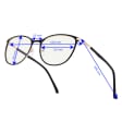 Damskie okulary +0.50 do czytania i komputera z filtrem Blue Light STL277 czarny/złoty