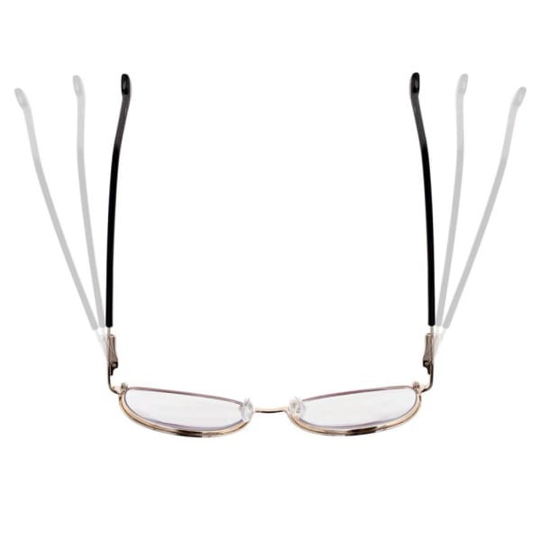Damskie okulary +0.50 do czytania i komputera z filtrem Blue Light STL277 czarny/złoty