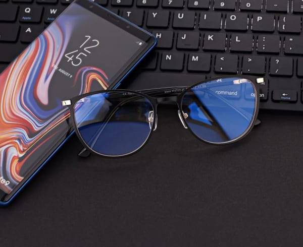 Damskie okulary +0.50 do czytania i komputera z filtrem Blue Light STL277 czarny/złoty