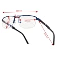 Męskie okulary PREMIUM +0.75 do czytania i komputera Blue Light+Antyrefleks STL260 granat