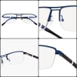 Męskie okulary PREMIUM +0.75 do czytania i komputera Blue Light+Antyrefleks STL260 granat