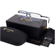 Męskie okulary PREMIUM +1.00 do czytania i komputera Blue Light+Antyrefleks STL260 granat