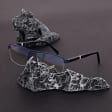 Męskie okulary PREMIUM +2.50 do czytania i komputera Blue Light+Antyrefleks STL260 granat