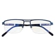 Męskie okulary PREMIUM +2.50 do czytania i komputera Blue Light+Antyrefleks STL260 granat