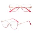 Damskie okulary półramki kocie zerówki do komputera BLUE LIGHT 25142B ze skazą!