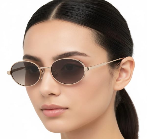 Damskie okulary fotochromowe kat.2-3 przeciwsłoneczne STLF-06B złoty/brąz