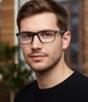 Męskie Okulary zerówki moc: +0.00 z antyrefleksem ST315 ze skazą!