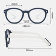 Dziecięce 4-8 lat elastyczne okulary zerówki do komputera Blue Light 25193 granat/biały