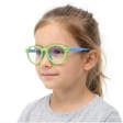 Dziecięce 4-8 lat elastyczne okulary zerówki do komputera Blue Light 25193B bordo/biały