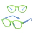 Dziecięce 4-8 lat elastyczne okulary zerówki do komputera Blue Light 25193D zielony/błękit