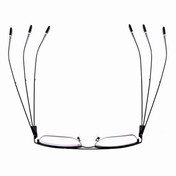 Damskie okulary zerówki oprawki korekcyjne kocie oczy Flex 862C srebrny/granatowy