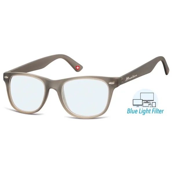 Okulary z filtrem do Komputera i Czytania moc: +3.00 Plusy BLFBOX67B szare