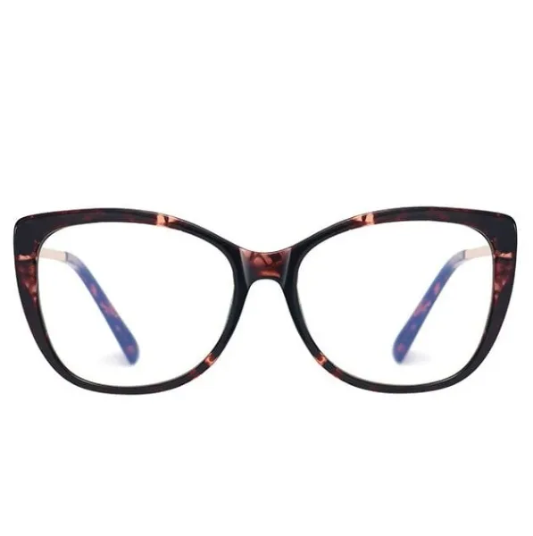 Okulary oprawki kocie do komputera damskie BLUE Light zerówki 2564-1 ze skazą!