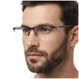 Męskie okulary zerówki oprawki żyłkowe korekcyjne prostokątne Flex 868 czarny/grafit