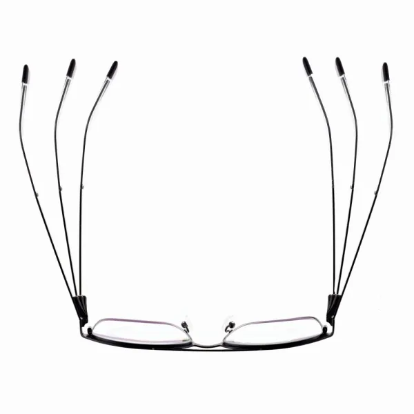 Męskie okulary zerówki oprawki żyłkowe korekcyjne prostokątne Flex 868A granat/grafit 