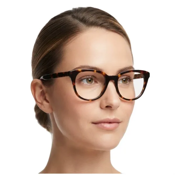 Damskie okulary acetatowe oprawki korekcyjne zerówki kocie AC385A panterka
